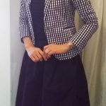ギンガムチェックのジャケットで テンションアップの仕事コーデ