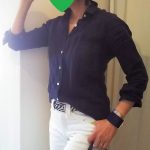 麦わら帽子とホワイトデニムを合わせる 辛口コーデ