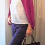 50代ファッション 最も大切はポイントとは? トゥモローランドのパンツの色違いコーデ
